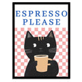 Espresso Please Black Cat Digital Print