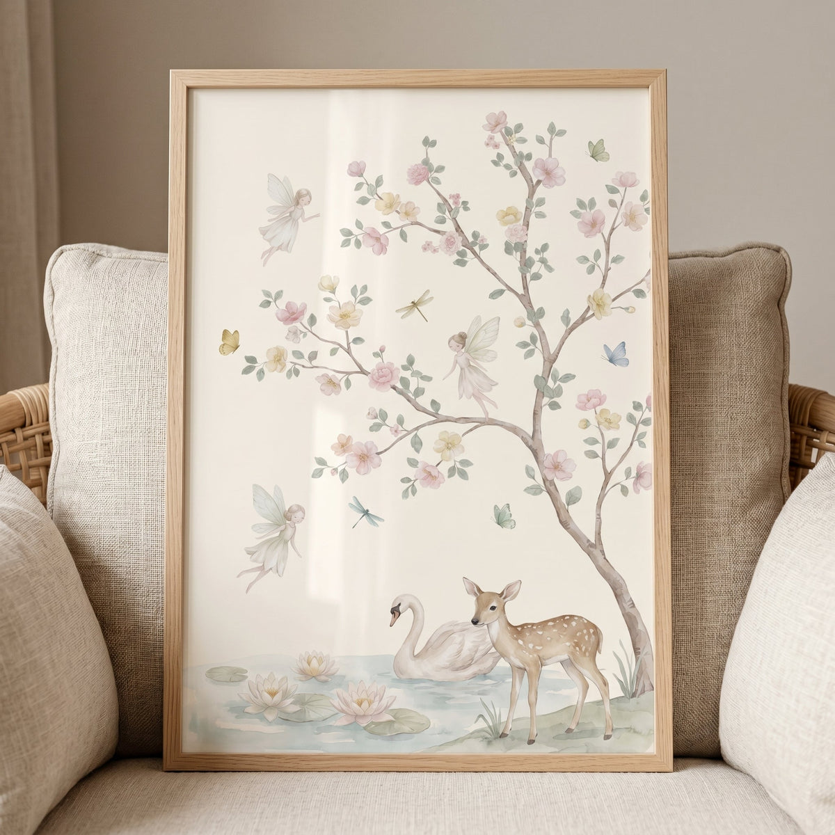 Magical Woodland Fairies and Animals Digital Art