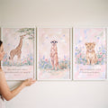 Safari Animal Nursery Scripture Wall Art Set of 3