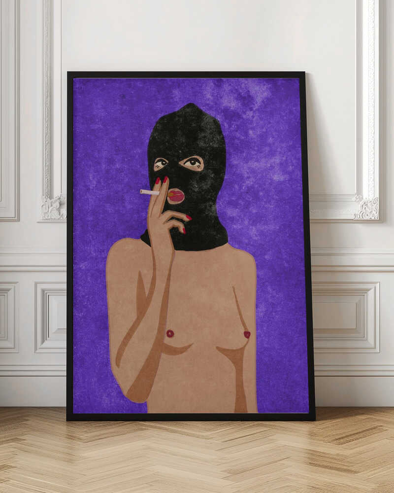 Rebel in Balaclava Digital Art Print