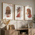 Boho Botanical Triptych Digital Art