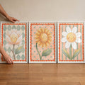 Happy Floral Faces Trio Digital Art