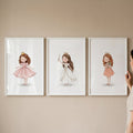 Enchanting Little Princesses Digital Art Trio