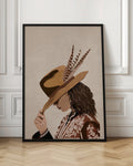 Boho Chic Feather Hat Woman Digital Art