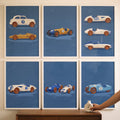 Vintage Race Cars Digital Art Collection