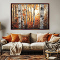 Golden Autumn Forest Digital Artwork