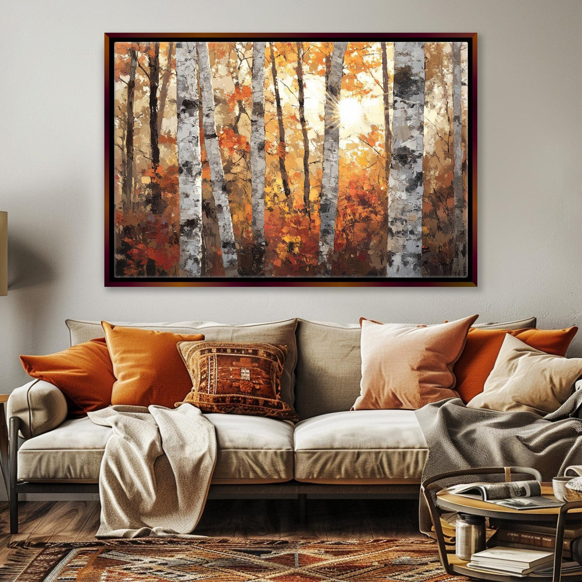 Golden Autumn Forest Digital Artwork
