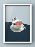 Cozy Morning Coffee Cup Surreal Art Print