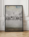 Vintage Birds on Wire Digital Art