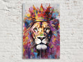 Watercolor Crowned Lion Digital Art