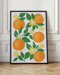 Vibrant Citrus Orchard Botanical Digital Art Print