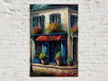 Charming European Cafe Digital Artwork