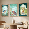 Exotic Mughal Garden Triptych Digital Art