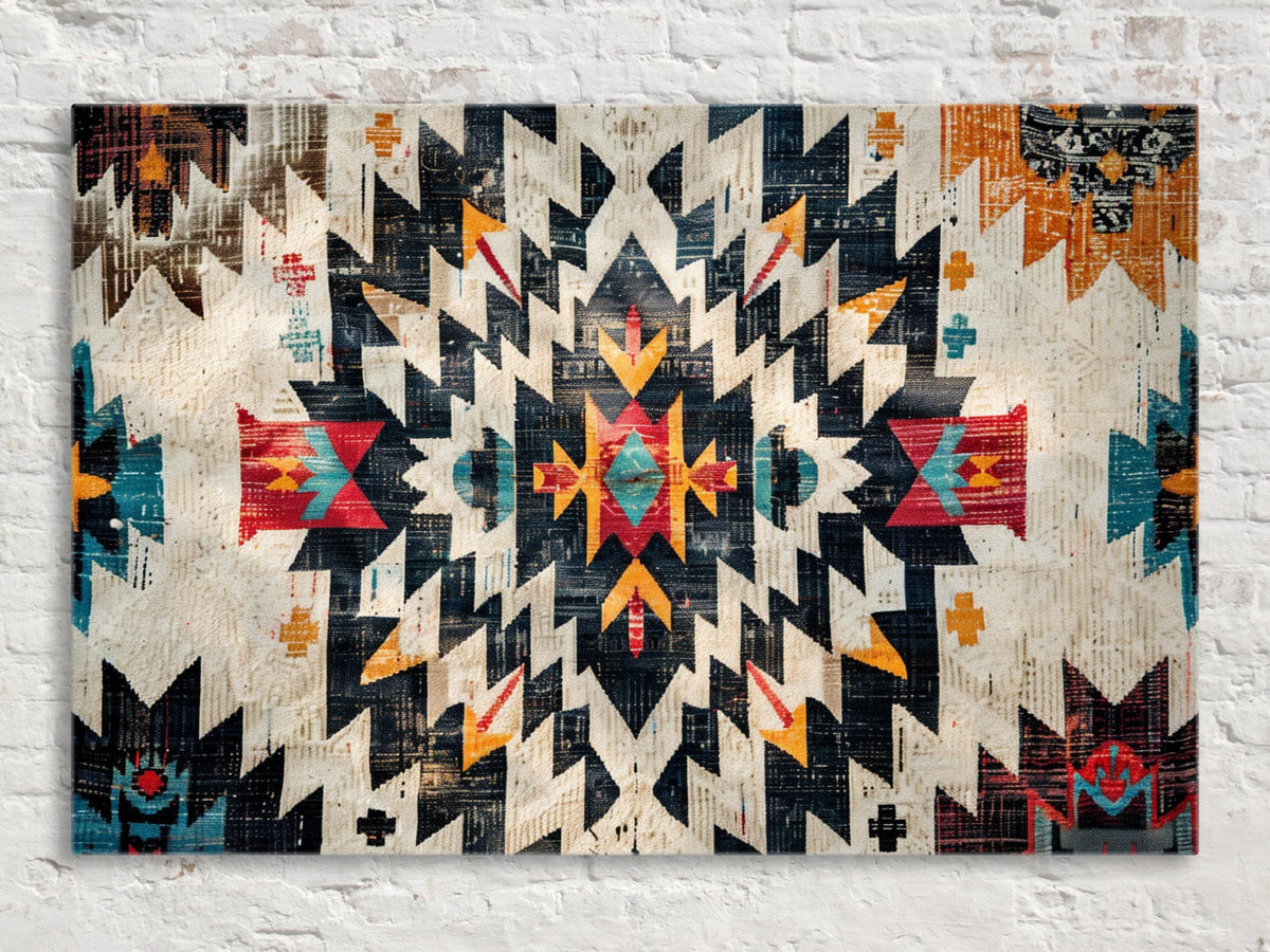 Boho Aztec Geometric Digital Wall Art