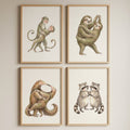 Charming Dancing Animals Digital Art Set