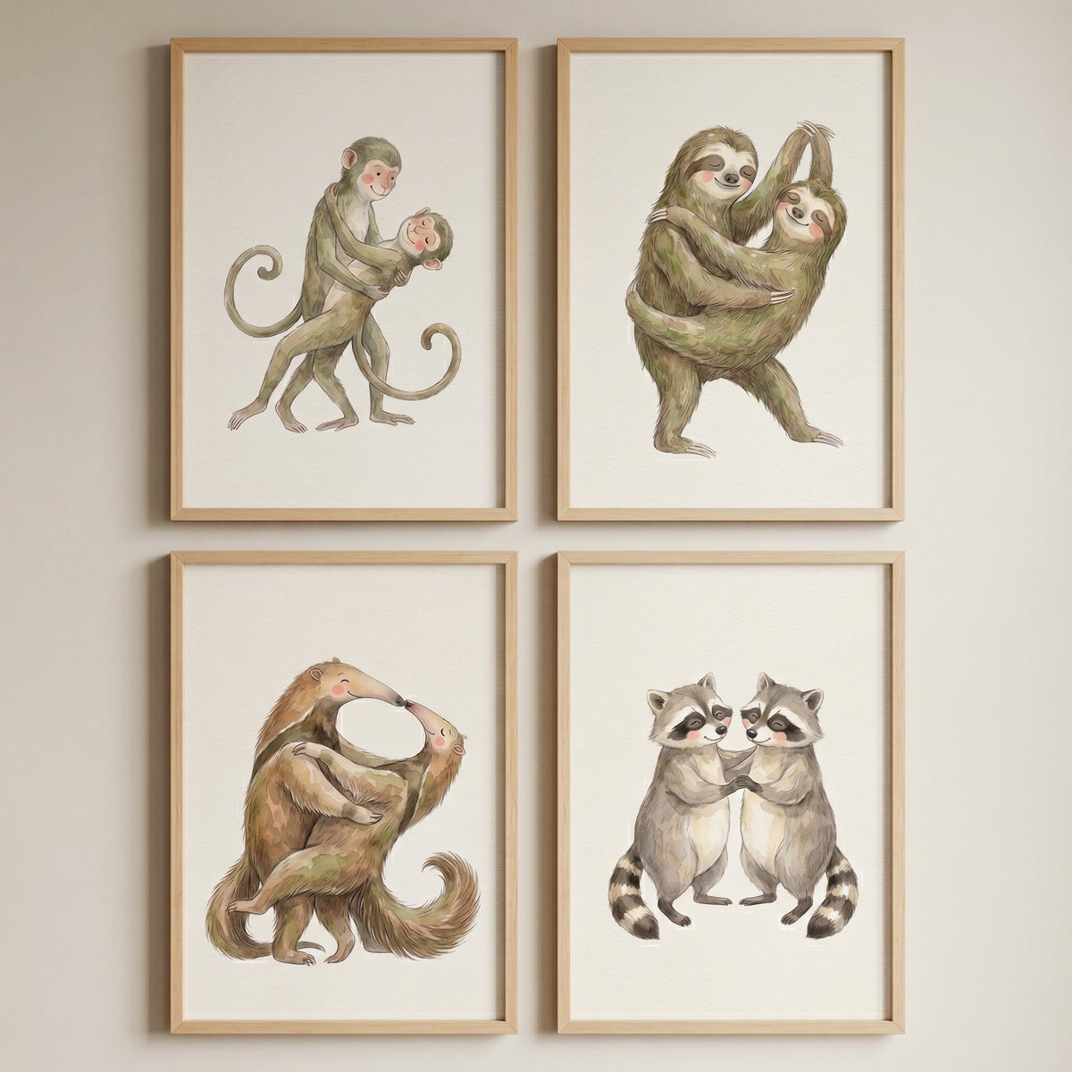 Charming Dancing Animals Digital Art Set