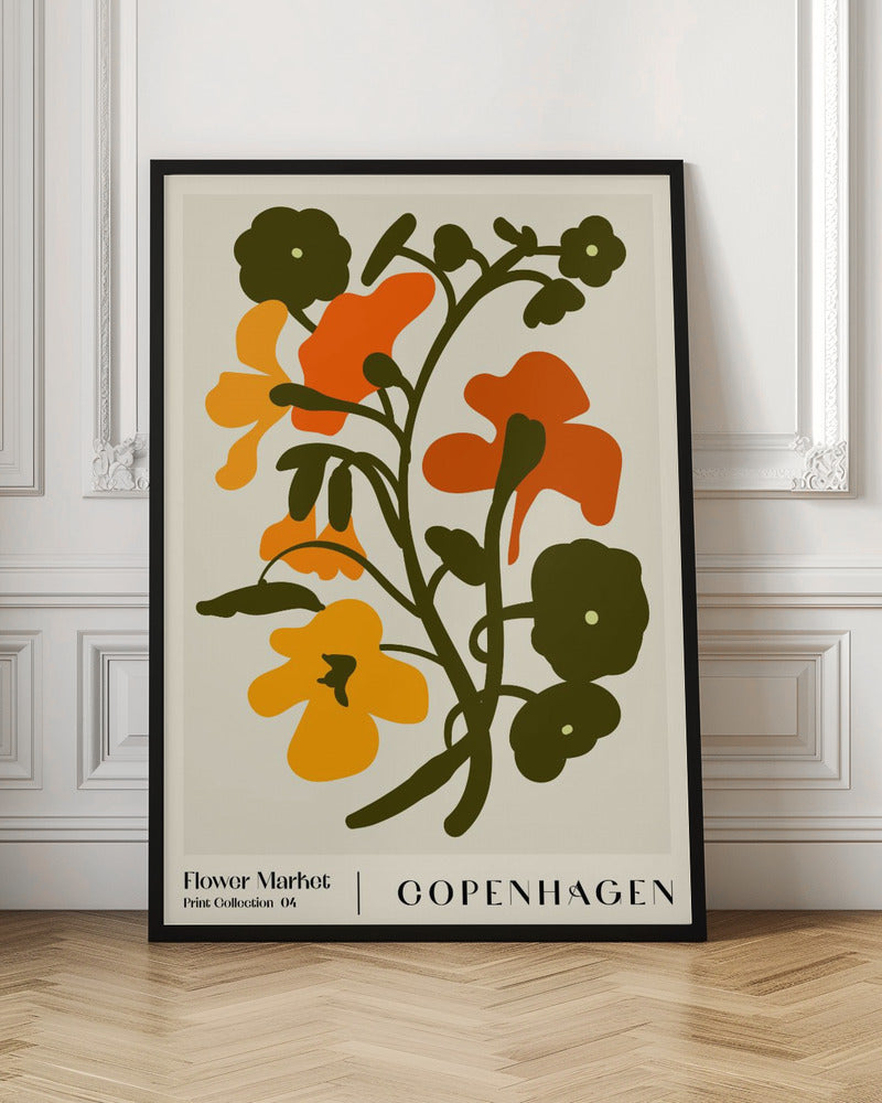 Copenhagen Flower Market Botanical Digital Art