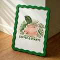 Coffee and Plants Digital Art Print