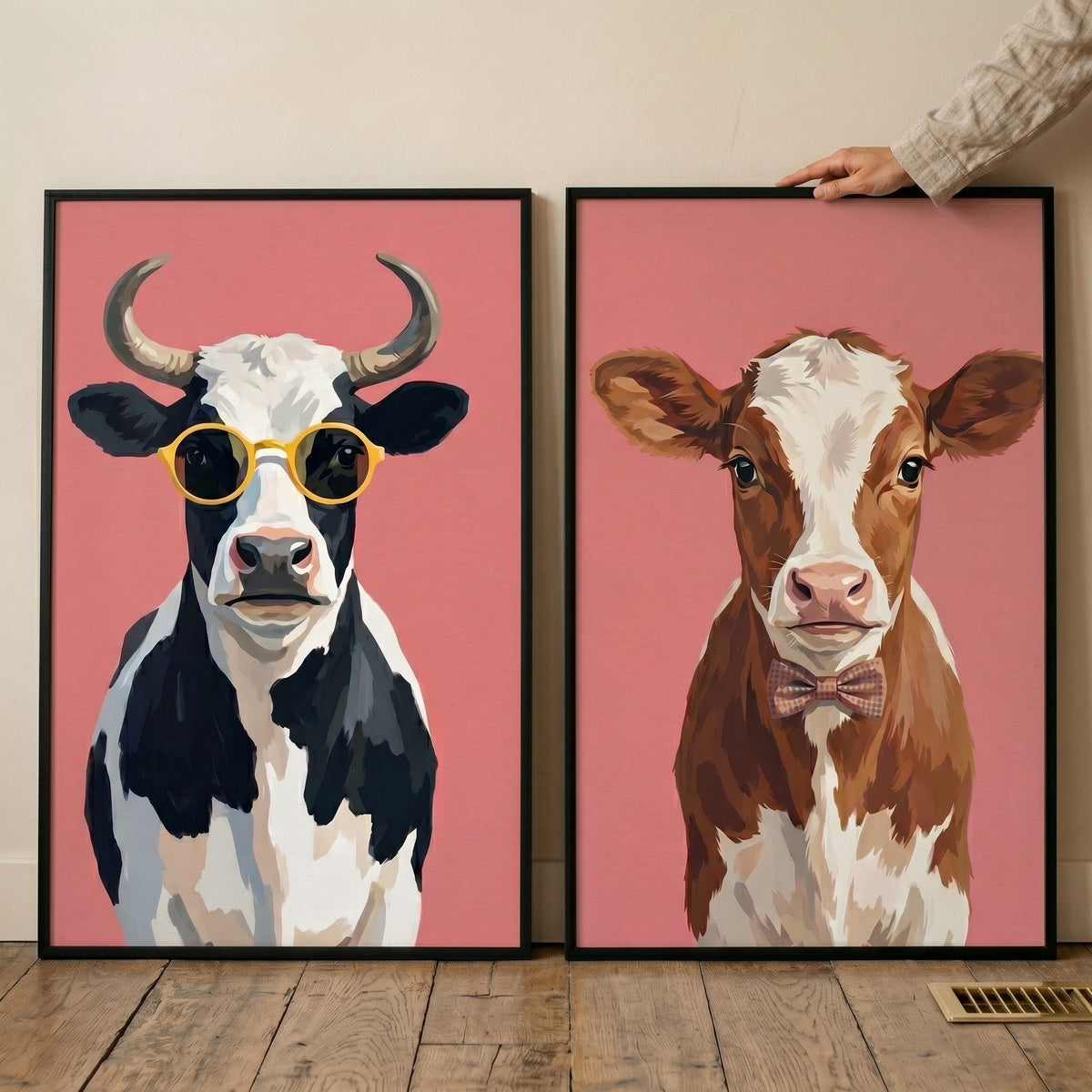 Chic Cow Duo Digital Artwork