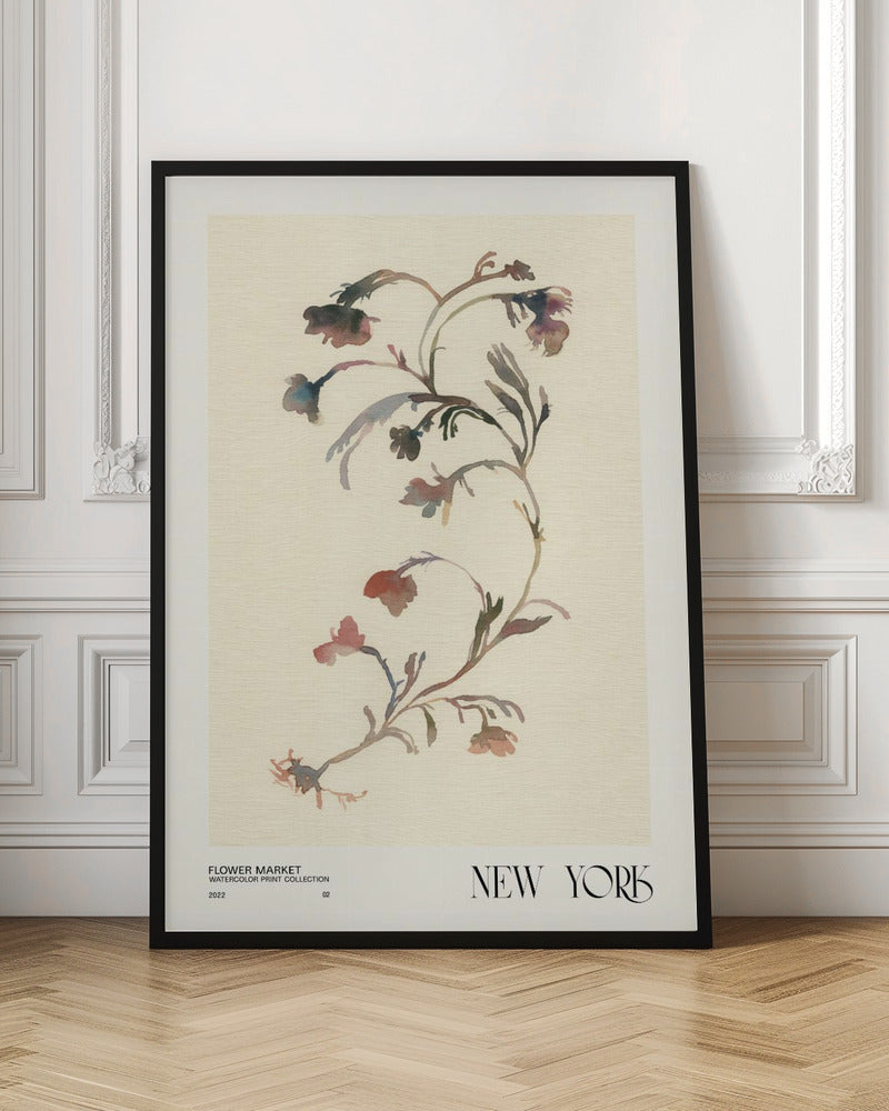 New York Flower Market Watercolor Digital Print