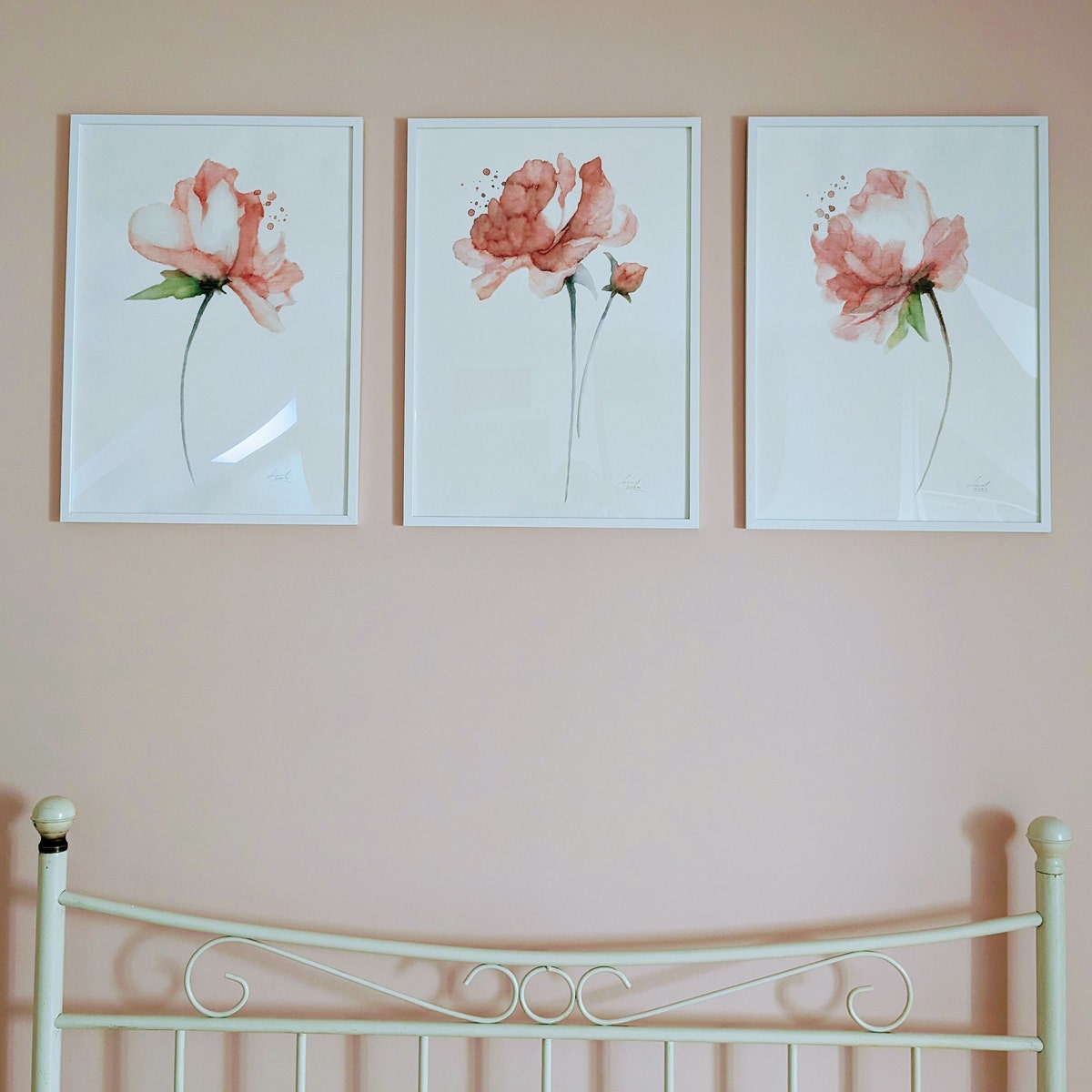 Blush Botanical Trio Digital Art