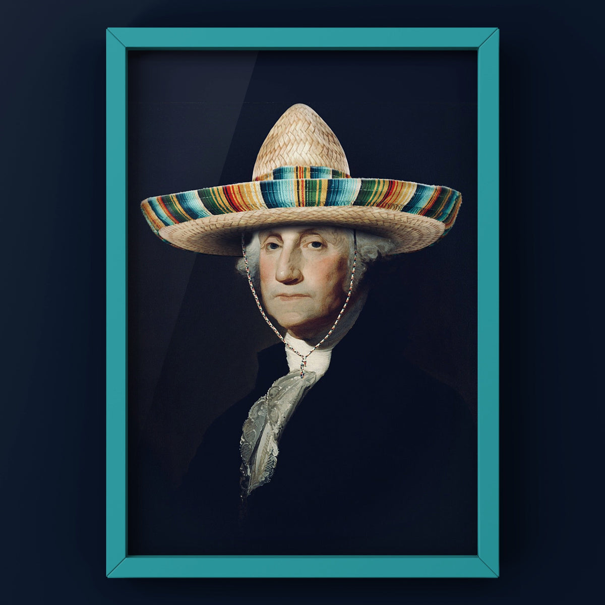 George Washington in Sombrero Digital Art