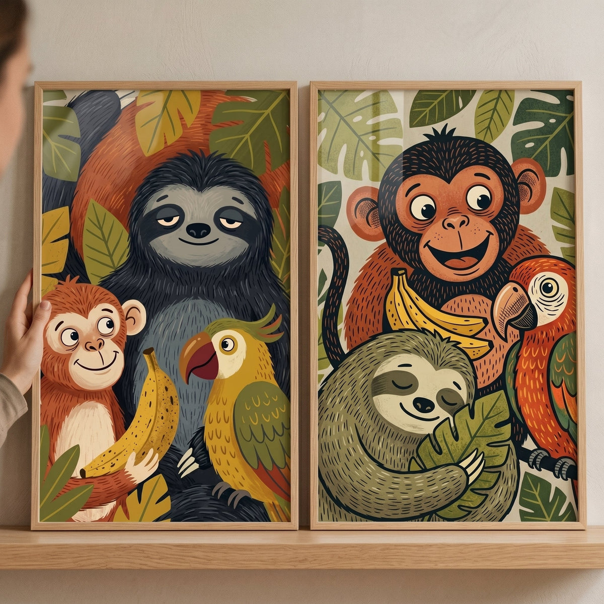 Jungle Friends Digital Art Collection