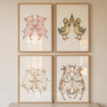 Charming Farm Animals Watercolor Quad Set