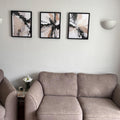 Abstract Neutral Tones Triptych Digital Art