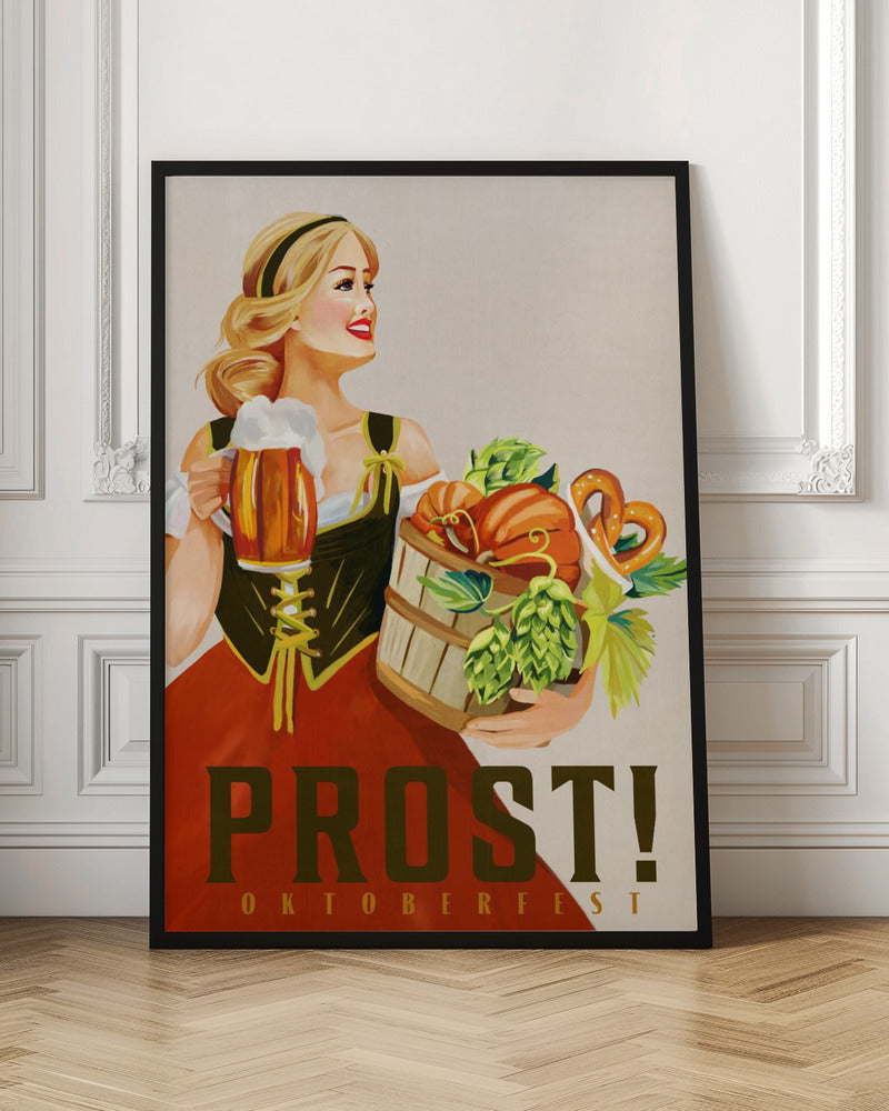 Prost Oktoberfest Vintage Beer Festival Digital Art