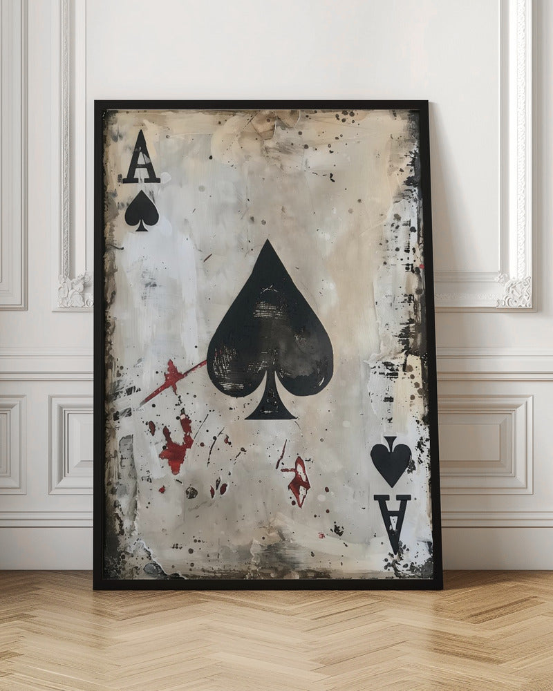 Grungy Ace of Spades Digital Art