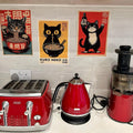 Kuro Neko Ramen Vintage Japanese Cat Art Digital Download