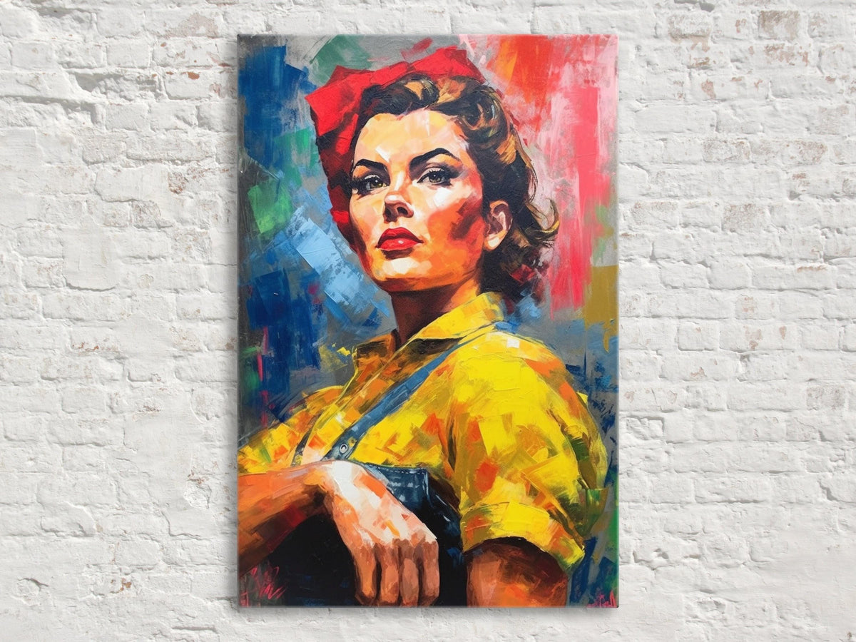 Vibrant Retro Icon Digital Artwork