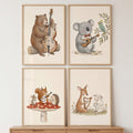 Charming Woodland Animals Band Digital Art Set