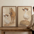 Cowboy Duck and Horse Digital Art