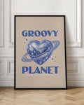 Groovy Planet Disco Heart Digital Wall Art