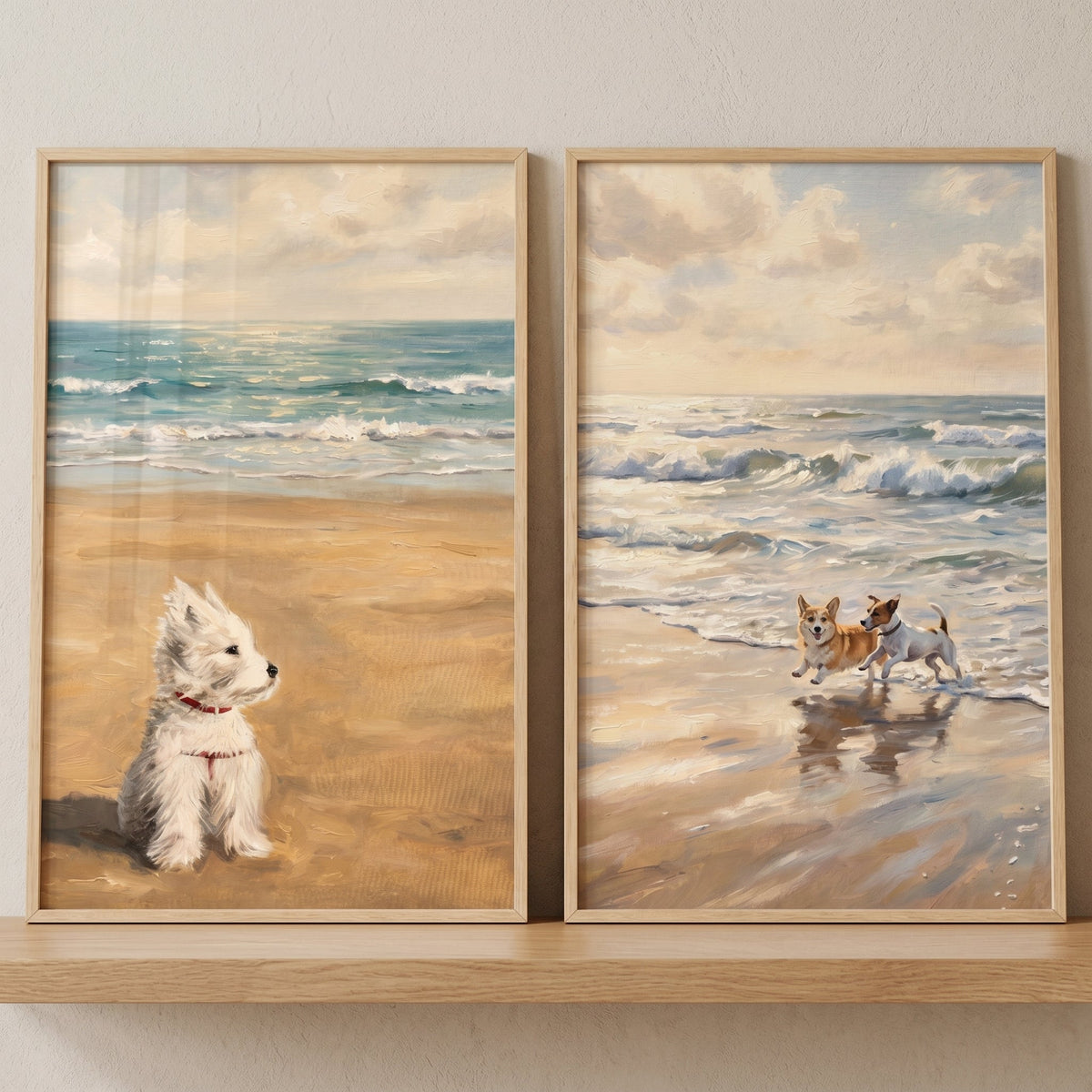 Coastal Pups Digital Art Collection