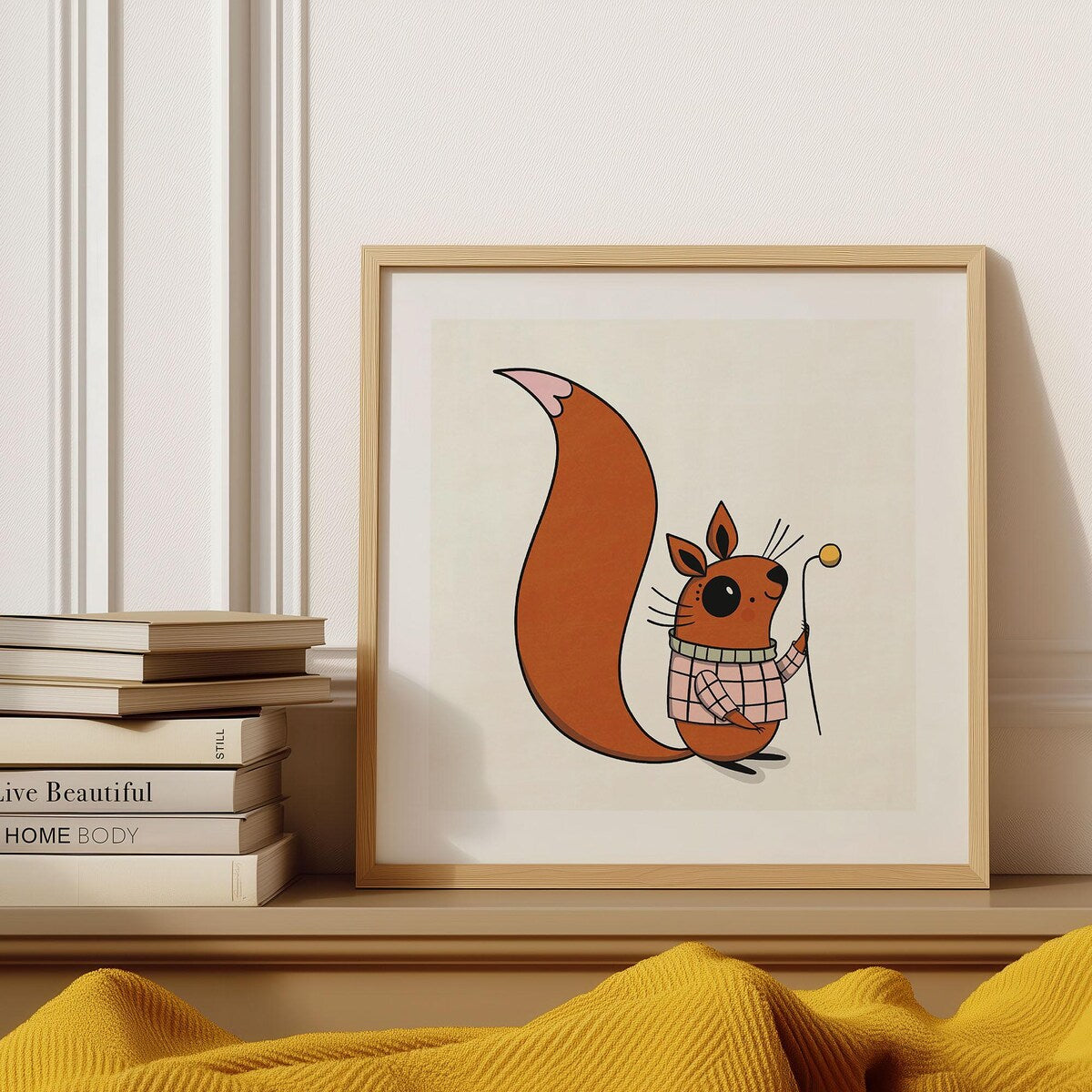 Charming Dressed Squirrel Digital Art