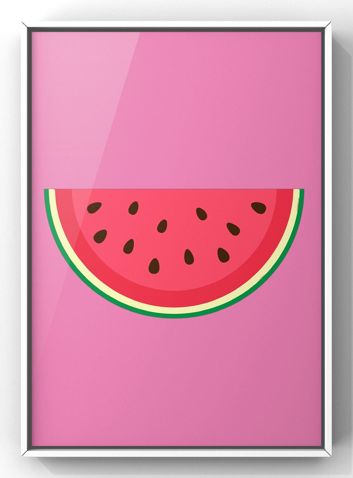 Pink Watermelon Slice Minimalist Art