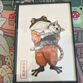 Frog Holding a Cat Japanese Art Digital Download