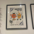 Squeeze The Day Retro Digital Art Print