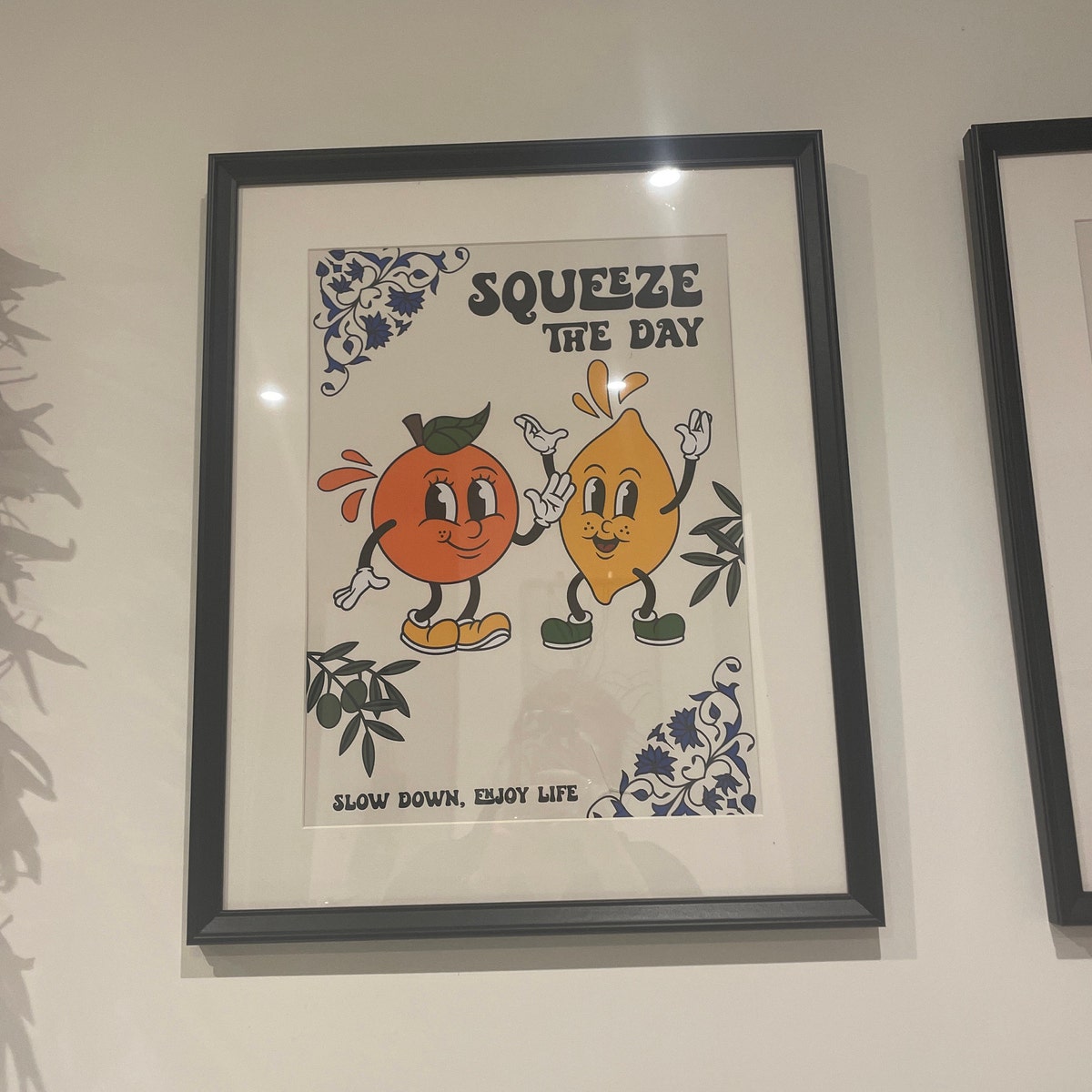 Squeeze The Day Retro Digital Art Print