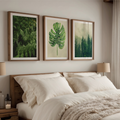 Botanical Forest Triptych Digital Art Set
