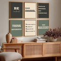 Motivational Quotes Gallery Wall Set