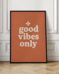 Good Vibes Only Retro Typography Digital Print