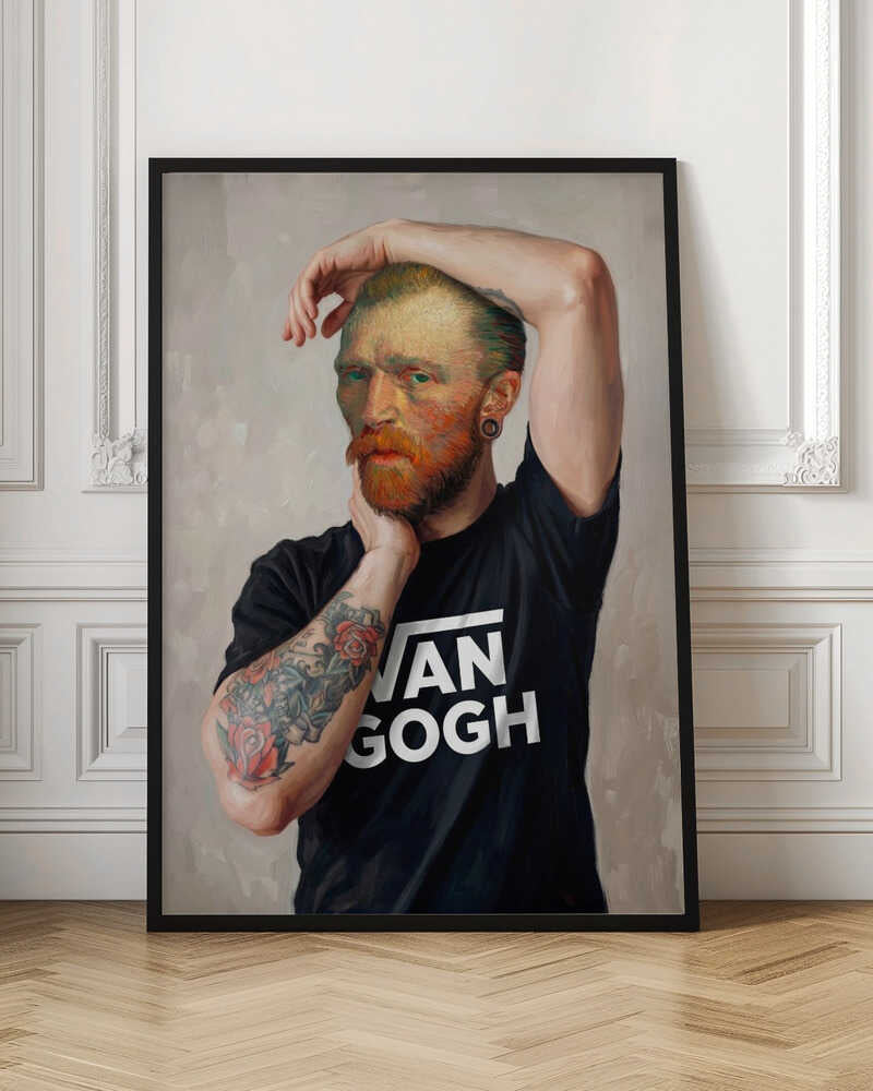 Modern Tattooed Van Gogh Digital Art Print