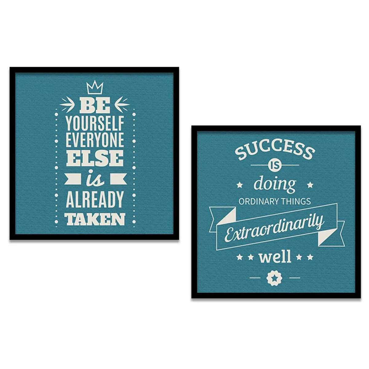 Be Yourself & Success Digital Wall Art Set