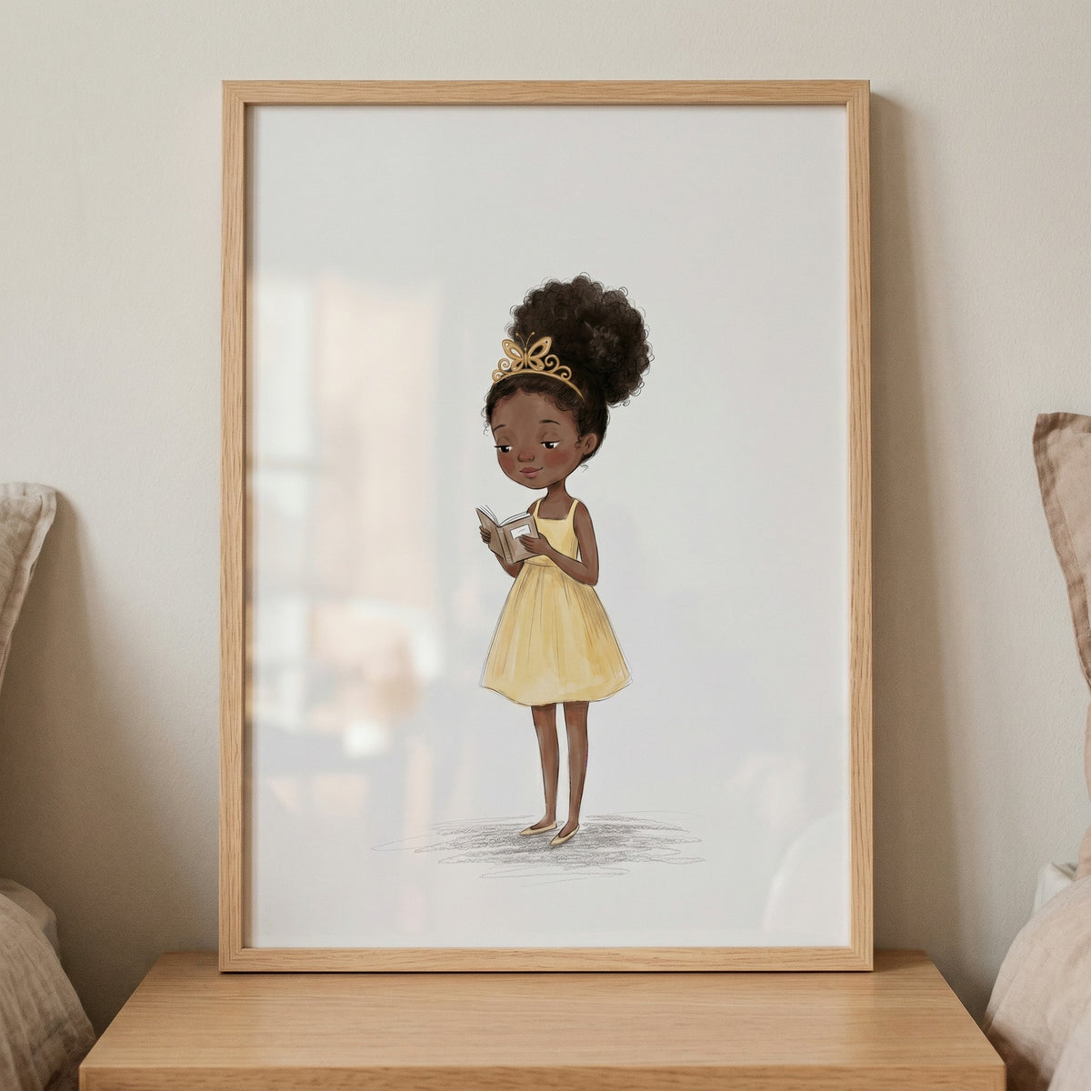 Little Princess Reading Digital Artwork
