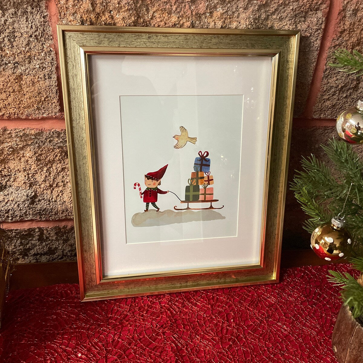 Merry Little Elf Digital Art Print