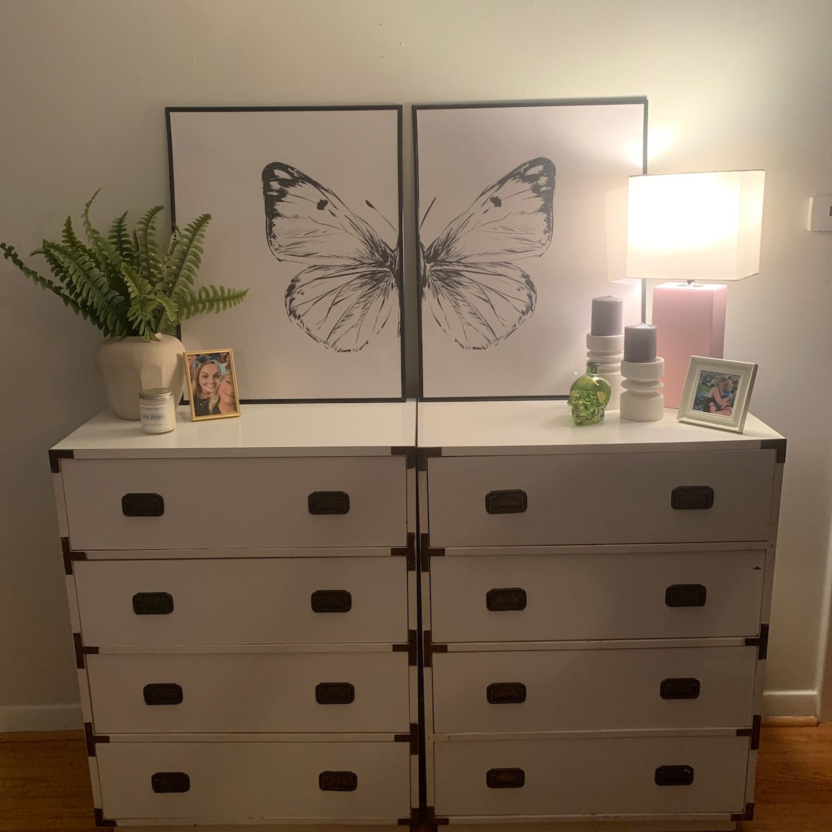 Minimalist Split Butterfly Digital Art